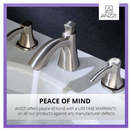 Anzzi Sonata 8" Widespread 2-Handle Mid-Arc Bathroom Faucet, Brushed Nickel L-AZ015BN